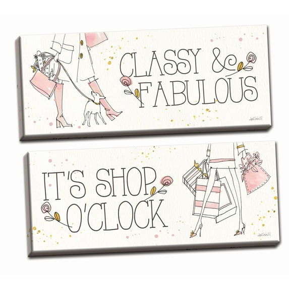 Gango Home Decor Contemporary Fashion Feet IX & X by Anne Tavoletti (Ready to Hang); Two 36x12in Hand-Stretched Canvases