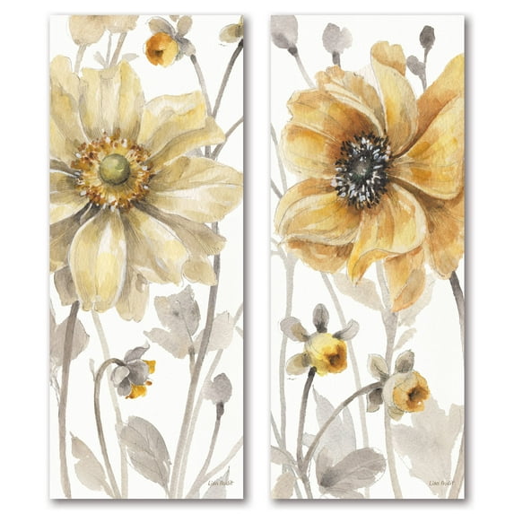 Gango Home Decor Contemporary Fields of Gold IV & V by Lisa Audit (Printed on Paper); Two 6x18in Unframed Paper Posters