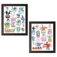 thumbnail image 1 of Gango Home Decor Contemporary Funky Cacti I & II by Farida Zaman (Ready to Hang); Two 12x18in Black Framed Prints, 1 of 5
