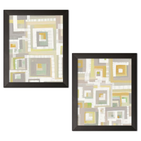 Gango Home Decor Contemporary Harbor Windows VII & VIII by Melissa Averinos (Ready to Hang); Two 11x14in Black Framed Prints