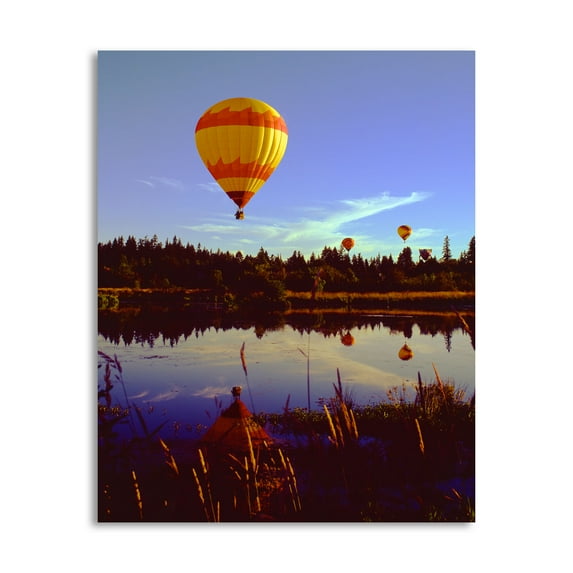 Gango Home Decor Contemporary Hot Air Balloons by Ike Leahy (Printed on Paper); One 16x20in Fine Art Paper Giclee Print