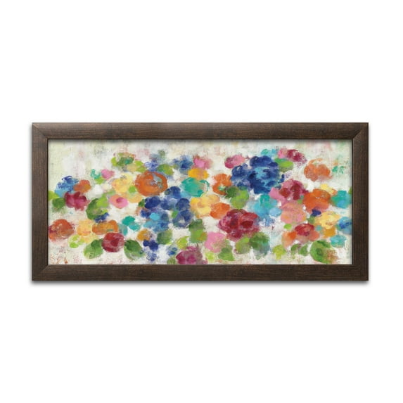 Gango Home Decor Contemporary Hydrangea Bouquet I by Silvia Vassileva (Ready to Hang); One 18x8in Brown Framed Print