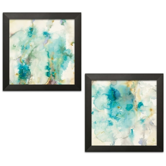 Gango Home Decor Contemporary Jaipur XI & XII by Danhui Nai (Ready to Hang); Two 12x12in Black Framed Prints