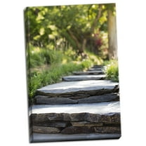 Gango Home Decor Contemporary Layered Stone Path by Karyn Millet (Ready to Hang); One 24x36in Hand-Stretched Canvas
