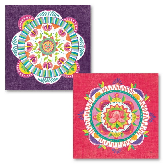 Gango Home Decor Contemporary Like Frida II & III by Harriet Sussman (Printed on Paper); Two 12x12in Unframed Paper Posters