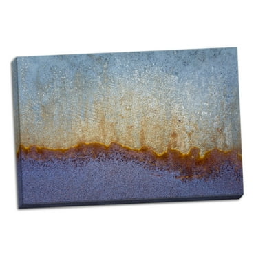 Gango Home Decor Contemporary Metal Patterns I by Kathy Mahan (Ready to Hang); One 36x24in Hand-Stretched Canvas
