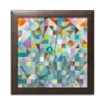 thumbnail image 1 of Gango Home Decor Contemporary Modern Patchwork by Danhui Nai (Ready to Hang); One 12x12in Brown Framed Print, 1 of 3