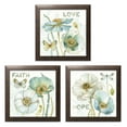 thumbnail image 1 of Gango Home Decor Contemporary My Greenhouse Flowers Faith, Hope, & Love by Lisa Audit (Ready to Hang); Three 12x12in Brown Framed Prints, 1 of 6