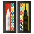 thumbnail image 1 of Gango Home Decor Contemporary New York City Life Empire & Chrysler by Michael Mullan (Ready to Hang); Two 8x20in Black Framed Prints, 1 of 5