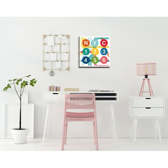 Gango Home Decor Contemporary New York City Life Subway; One 16x16in Hand-Stretched Canvas