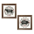 thumbnail image 1 of Gango Home Decor Contemporary Otomi Farm VI & Otomi Farm VII by Veronique Charron (Ready to Hang); Two 12x12in Gold Trim Framed Prints, 1 of 5