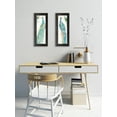 thumbnail image 1 of Gango Home Decor Contemporary Peacock Garden III & IV; Two 8x20in Art Prints in Black Frames, 1 of 6