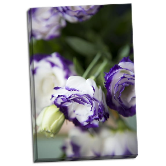 Gango Home Decor Contemporary Purple Tipped Floral II by Karyn Millet (Ready to Hang); One 24x36in Hand-Stretched Canvas