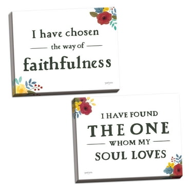 Gango Home Decor Contemporary Scripture for Life VI & VII by Jenaya Jackson (Ready to Hang); Two 14x11in Hand-Stretched Canvases