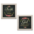 thumbnail image 1 of Gango Home Decor Contemporary She Had Faith & All Things are Possible by Marla Rae (Ready to Hang); Two 12x12in Distressed Framed Prints, 1 of 5