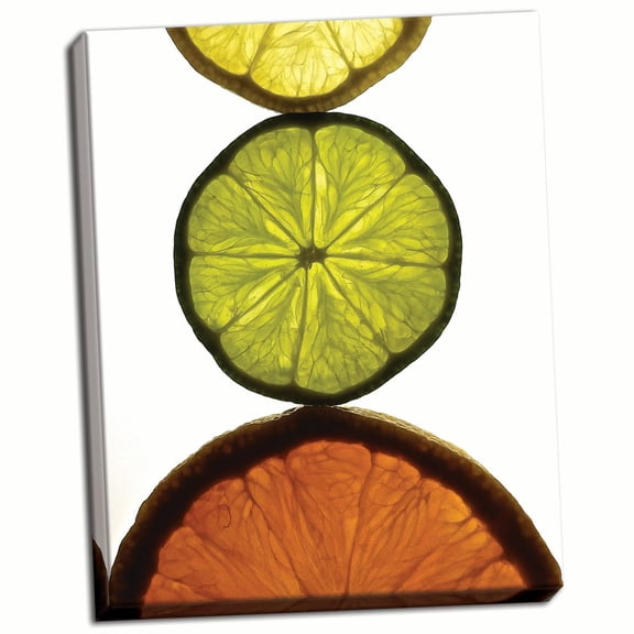 Gango Home Decor Contemporary Sliced Fruit IV by Monika Burkhart (Ready to Hang); One 16x20in Hand-Stretched Canvas