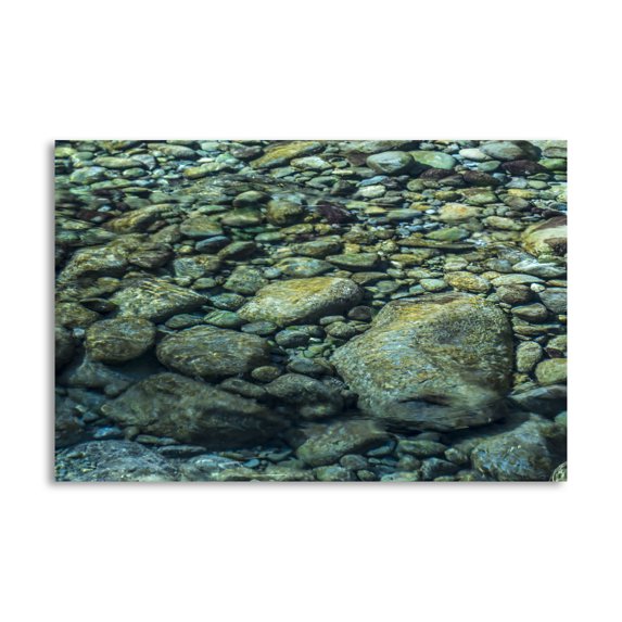Gango Home Decor Contemporary Sol Duc River Rocks II by Kathy Mahan (Printed on Paper); One 24x16in Fine Art Paper Giclee Print