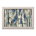thumbnail image 1 of Gango Home Decor Contemporary Spring Stripes Blue by Silvia Vassileva (Ready to Hang); One 18x12in Distressed Framed Print, 1 of 3
