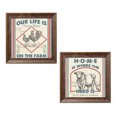 thumbnail image 1 of Gango Home Decor Contemporary Sweet Farmhouse III & IV by Pela Studio (Ready to Hang); Two 12x12in Gold Trim Framed Prints, 1 of 5