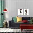 thumbnail image 1 of Gango Home Decor Contemporary The Embrace I & II Red Dress; Two 16x20in Fine Art Paper Giclee Prints, 1 of 6
