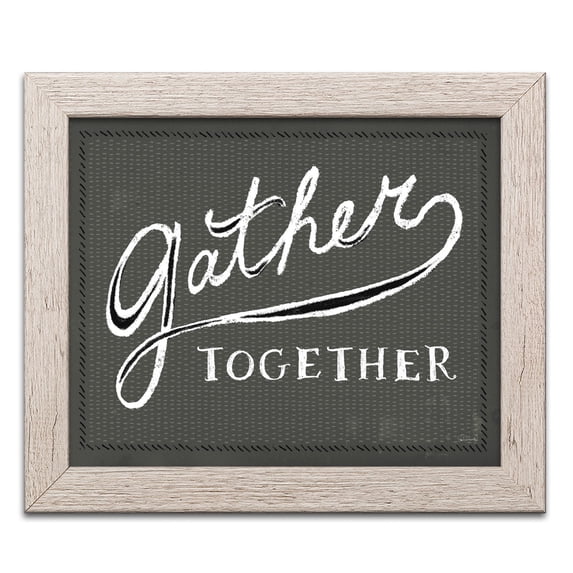 Gango Home Decor Contemporary Together VI Gray and Black by Sue Schlabach (Ready to Hang); One 16x12in Distressed Framed Print