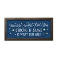 thumbnail image 1 of Gango Home Decor Contemporary Twinkle Twinkle Little Star - Boy by Lauren Rader (Ready to Hang); One 18x8in Brown Framed Print, 1 of 3