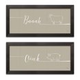 thumbnail image 1 of Gango Home Decor Contemporary Underlined Farm I & II Greige by Veronique Charron (Ready to Hang); Two 18x8in Black Framed Prints, 1 of 5