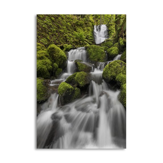 Gango Home Decor Contemporary Waterfall I by Kathy Mahan (Printed on Paper); One 16x24in Fine Art Paper Giclee Print