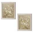 thumbnail image 1 of Gango Home Decor Contemporary White Cherry Blossom I & II Neutral Crop Bird; Two 11x14in Art Prints in Distressed White Frames, 1 of 5