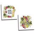 thumbnail image 1 of Gango Home Decor Contemporary Wine and Friends IV & V on White by Janelle Penner (Ready to Hang); Two 16x16in Hand-Stretched Canvases, 1 of 5