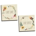 thumbnail image 1 of Gango Home Decor Cottage Autumn Garden Give Love & Live Simply by Laura Marshall (Ready to Hang); Two 16x16in Hand-Stretched Canvases, 1 of 5