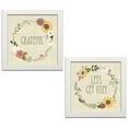 thumbnail image 1 of Gango Home Decor Cottage Autumn Garden Grateful & Lets Get Cozy by Laura Marshall (Ready to Hang); Two 12x12in White Framed Prints, 1 of 5
