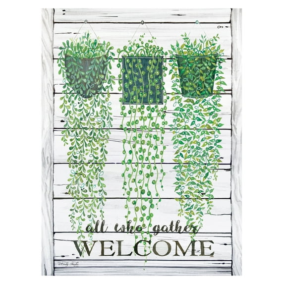 Gango Home Decor Cottage Ivy Welcome All Who Gather by Cindy Jacobs (Printed on Paper); One 12x16in Unframed Paper Poster