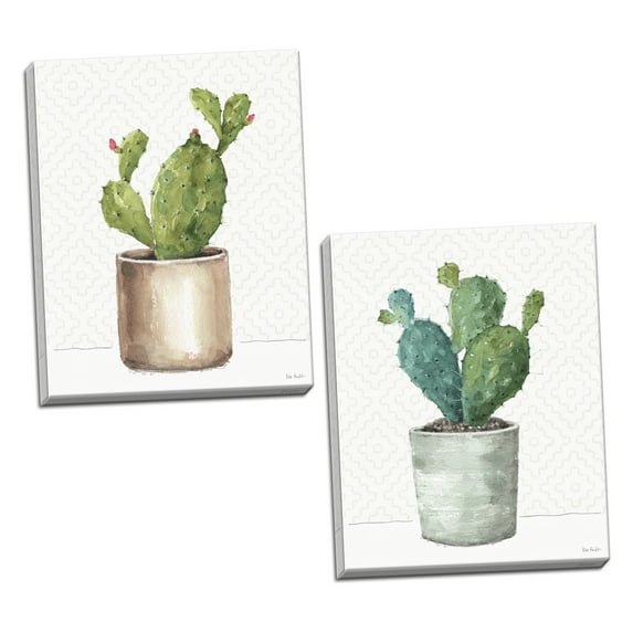 Gango Home Decor Cottage Mixed Greens XLI & Mixed Greens XLII by Lisa Audit (Ready to Hang); Two 16x20in Hand-Stretched Canvases