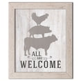 thumbnail image 1 of Gango Home Decor Country-Rustic All Are Welcome by Misty Michelle (Ready to Hang); One 12x16in Distressed Framed Print, 1 of 3