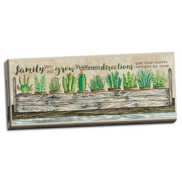 Gango Home Decor Country-Rustic Family Roots by Cindy Jacobs (Ready to Hang); One 20x8in Hand-Stretched Canvas