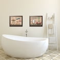 thumbnail image 1 of Gango Home Decor Country-Rustic Hot Bath & Country Bath; Two 16x12in Art Prints in Brown Frames, 1 of 6