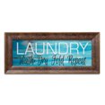 thumbnail image 1 of Gango Home Decor Country-Rustic Laundry - Wash, Dry, Fold, Repeat; One 18x6in Art Print in Gold Trim Brown Frame, 1 of 4