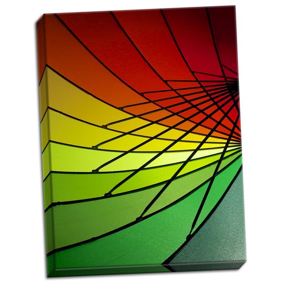 Gango Home Decor Curves of Color II by Monika Burkhart (Ready to Hang); One 18x24in Hand-Stretched Canvas
