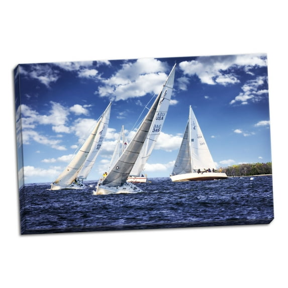 Gango Home Decor Day Sailing II by Alan Hausenflock (Ready to Hang); One 36x24in Hand-Stretched Canvas