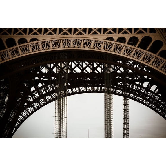 Gango Home Decor Eiffel Tower Arc II by Erin Berzel (Printed on Paper); One 36x24in Fine Art Paper Giclee Print
