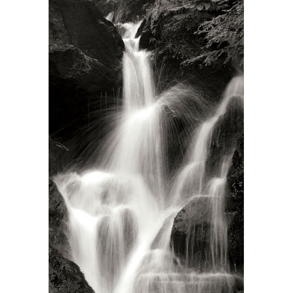 Gango Home Decor Falling Water II BW by Douglas Taylor (Printed on Paper); One 24x36in Fine Art Paper Giclee Print