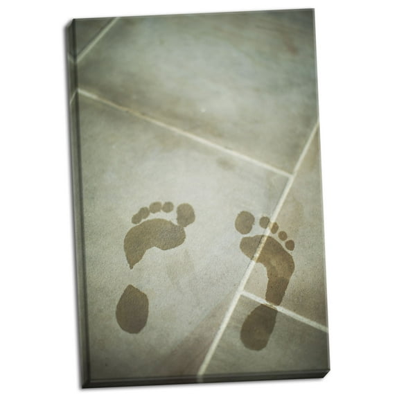 Gango Home Decor Footprints by Karyn Millet (Ready to Hang); One 24x36in Hand-Stretched Canvas