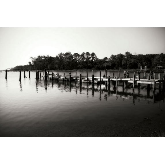 Gango Home Decor Forgotten Pier I by Alan Hausenflock (Printed on Paper); One 36x24in Fine Art Paper Giclee Print