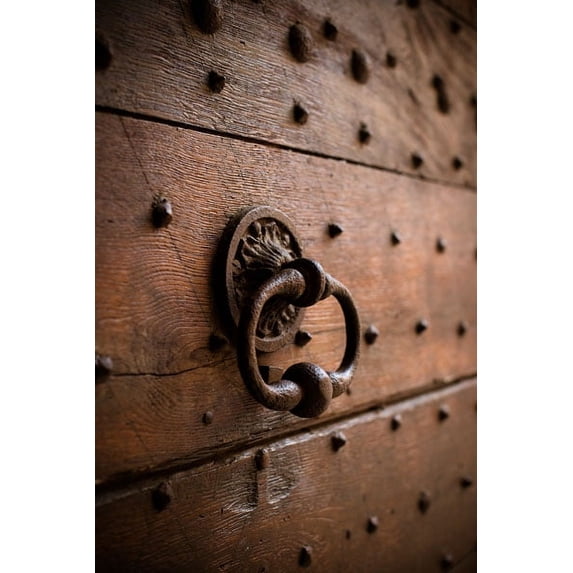 Gango Home Decor French Door Knocker III by Erin Berzel (Printed on Paper); One 24x36in Fine Art Paper Giclee Print