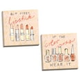 thumbnail image 1 of Gango Home Decor Glam Geo Beauty and Sass I - Wear It & Geo Beauty and Sass II - Lipstick First by Sue Schlabach (Ready to Hang); Two 16x16in Hand-Stretched Canvases, 1 of 5