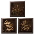 thumbnail image 1 of Gango Home Decor Glam Shoe Fashion Quotes Adult Decor; Three 12x12in Brown Framed Prints, 1 of 6
