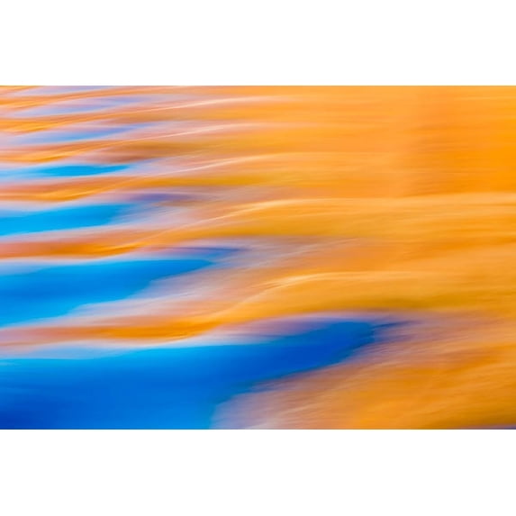 Gango Home Decor Gold & Blue IV by Kathy Mahan (Printed on Paper); One 36x24in Fine Art Paper Giclee Print
