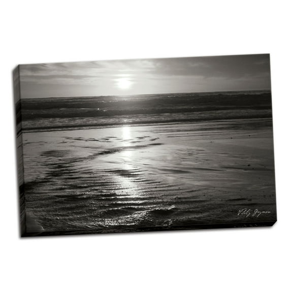 Gango Home Decor Golden Sunset II B&W by Vitaly Geyman (Ready to Hang); One 36x24in Hand-Stretched Canvas