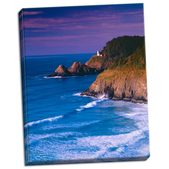 Gango Home Decor Heceta Head Lighthouse by Ike Leahy (Ready to Hang); One 22x28in Hand-Stretched Canvas